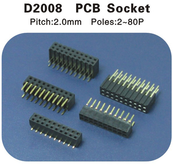 PCB Socket 2.0排母 D2008